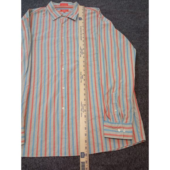 Faconnable Men's Striped Long Sleeve Button Up Dress Shirt Size 2XL - Picture 12 of 12